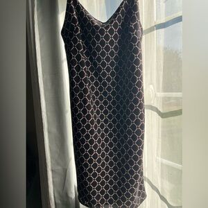 Spaghetti Strap Graphic Mini Dress Large